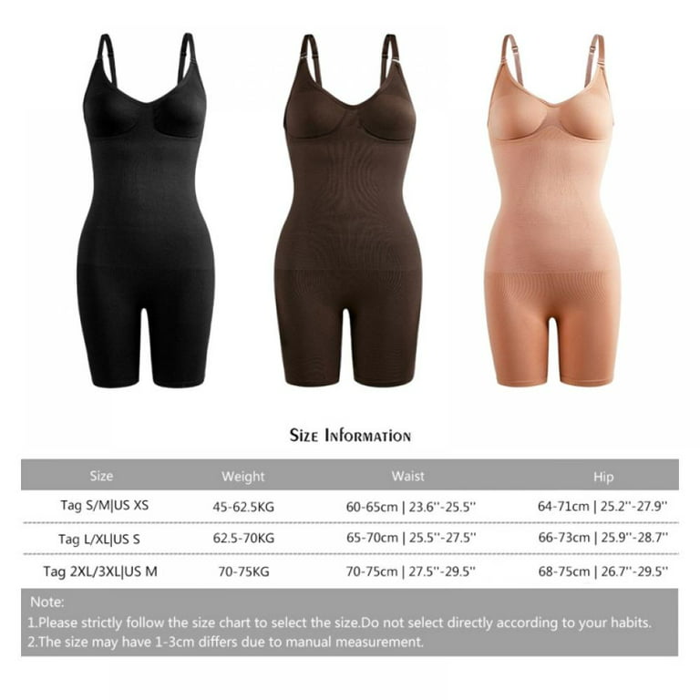 Mid-Thigh Bodysuit Tummy Control Compression Shapewear for Women Seamless  Full Body Shaper 