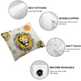 thumbnail image 6 of Cute Cartoon Lion PatternSoft Pillow Cases King Size Microfiber Pillowcases with Hidden Zipper Cozy Breathable Pillow Covers for Bed Sofa, 6 of 7