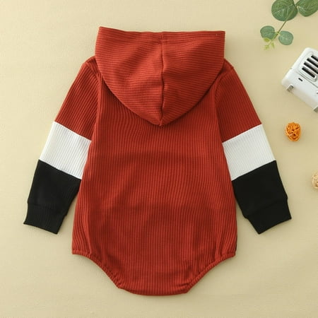 

Gubotare Jumpsuit For Baby Boy Baby Girl Boy Clothes Pumpkin Romper Sweatshirt Onesie Long Sleeve Bodysuit Top Fall Winter Outfit Red 12-18 Months