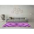 thumbnail image 3 of Ahgly Company Indoor Round Abstract Purple Modern Area Rugs, 5' Round, 3 of 4