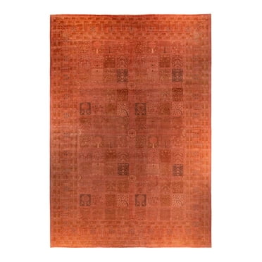 Solo Rugs Overdyed, One-of-a-Kind Hand-Knotted Area Rug - Pink, 12' 4" x 16' 4"