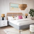 thumbnail image 2 of Kavali Grey Velvet King Bed, 2 of 9
