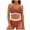 Watermelon Red-01, variant on Lopeceal Women Two Piece Bathing Suits Push Up Bikini Set Halter Swimsuit Vintage Swimwear