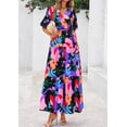 thumbnail image 3 of Vestido PRETTYGARDEN 2025 Floral Cuello en V Mangas Abullonadas M, 3 of 7