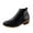 Black, variant on UTTOASFAY Women's Boots Clearance,Women Ankle Boots Square Toe Low Heel Casual Female Fashion Solid Color Zip Shoes Flash Picks