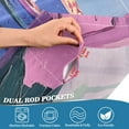 thumbnail image 5 of Yayeee Kitchen Curtains Tier Set of 2 Light Filtering 57"x36" Over Sink Window Panels, Purple Window Scene, 5 of 7