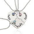 thumbnail image 1 of Creative Girlfriend Series Heart-shaped Splicing Pendant Good Friend Love Necklace Rhinestone Pendant Splicing, 1 of 4
