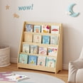 thumbnail image 5 of HUJHKIO 4-Tier Kids Bookshelf Toy Storage, Natural Wood Book Display Shelves for Kids, Organizer for Bedroom Playroom Classroom, Large Capacity Space-Saving, Tip-Proof Safe Design, Easy Assembly, 5 of 9