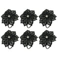 thumbnail image 1 of 6 unids Halloween Metal Malla Flor Anillo Servilleta Halloween Party Party Hebilla Black, 1 of 5
