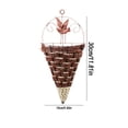thumbnail image 3 of Rattan Hanging Planter Baskets,Cone Shaped Woven Hanging Flower Pot Retro Farmhouse Metal Wall Fence Hanging Planter Wall-Mounted Plant Pot Holder for Home Garden Decor, 3 of 7