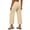 Beige, variant on hotojiny Women's Wide Leg Pants with Pockets V Crossover High Waist Loose Sweatpants Fashion Cropped Lounge Yoga Workout Sweatpants