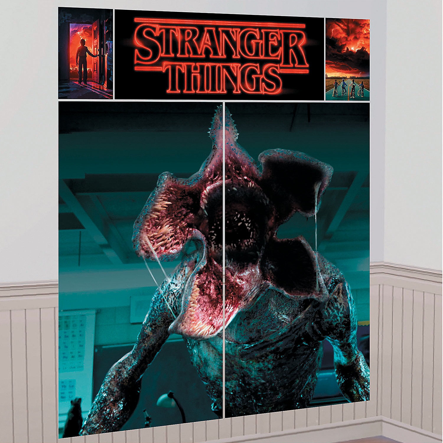 Stranger Things™ Wall Décor Kit, Party Supplies, Halloween, 5 Pieces