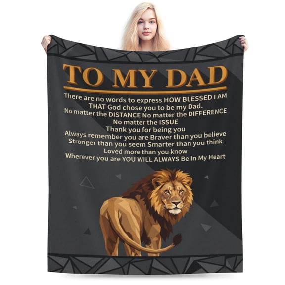 Gift for Dad Birthday Gift, Girl Dad Gifts for Fathers Day from Daughter, Dad Blanket Gift from Son Daughter, Soft Flannel Throw Blanket for Father 50x40