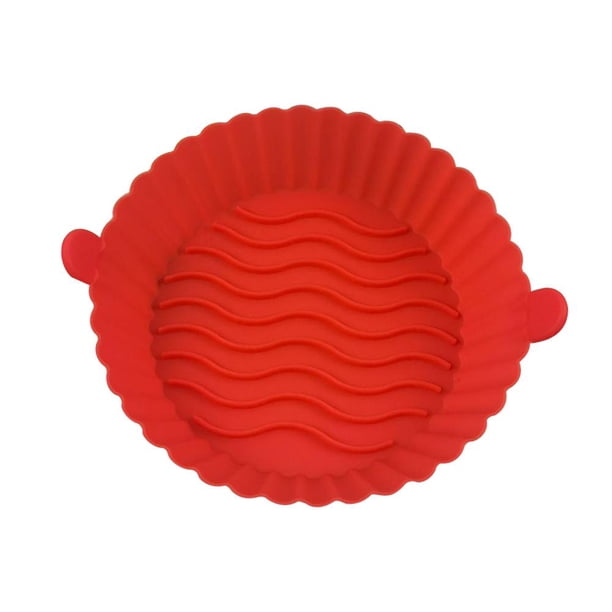 Revestimiento de silicona para freidora de aire antiadherente cesta de freidora vaporizadores alfombrilla de aceite (rojo) Tmvgtek Libre de BPA