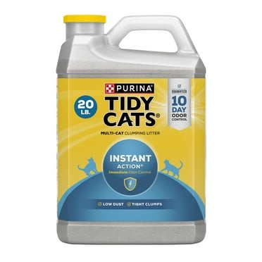 Purina Tidy Cats Instant Action Clumping Cat Litter, Natural, Low Dust, Odor Control, 20 lb. Jug
