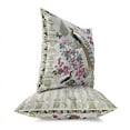 thumbnail image 3 of Peacock Paradise Indoor/Outdoor Pillow with Removable Cover in Gray 16x16, 3 of 7