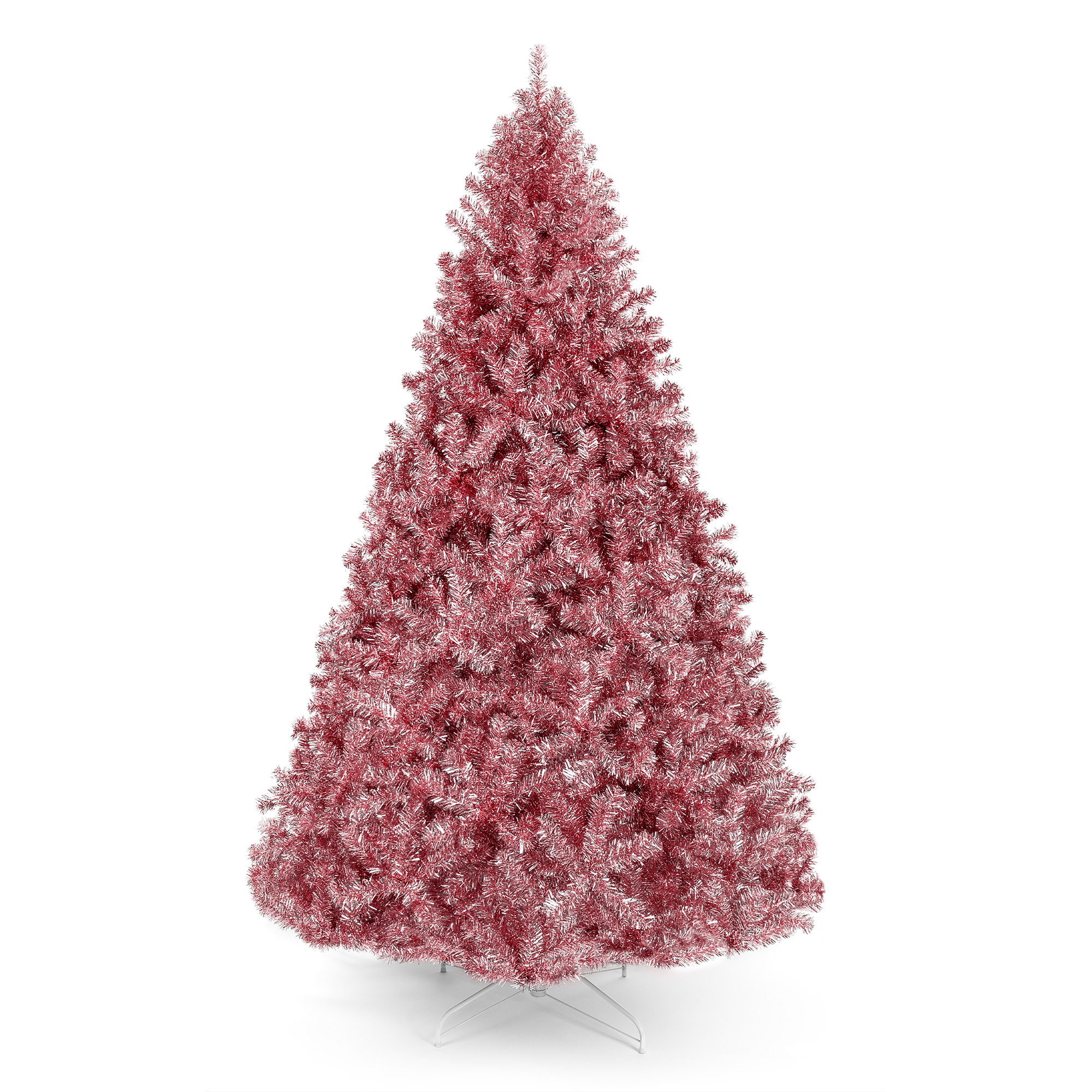 6ft Pink Christmas Tree Unlit Artificial Hinged Christmas Tree for Girls Room Xmas Wedding Holiday Party