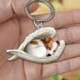 thumbnail image 2 of Llavero encantador de Ángel durmiente para perro, llavero de animal para niña y mujer, llave de coche, regalo para niño, barco de gota de agua., 2 of 4