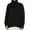 Black L, variant on Women Sweater High Collar Long Sleeve Ribbed Trim Pullover Tops Loose Fit Solid Color Mid-length Knitting Tops