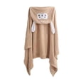 thumbnail image 6 of Tfken Child Boys Comfy Pajamas Robe Soft Sleepwear Nightwear Warm Casual Pajamas Robe Hooded Comfortable Bathrobe Homewear Classic Loungewear Outfit Size 5-10 Years Brown, 6 of 6