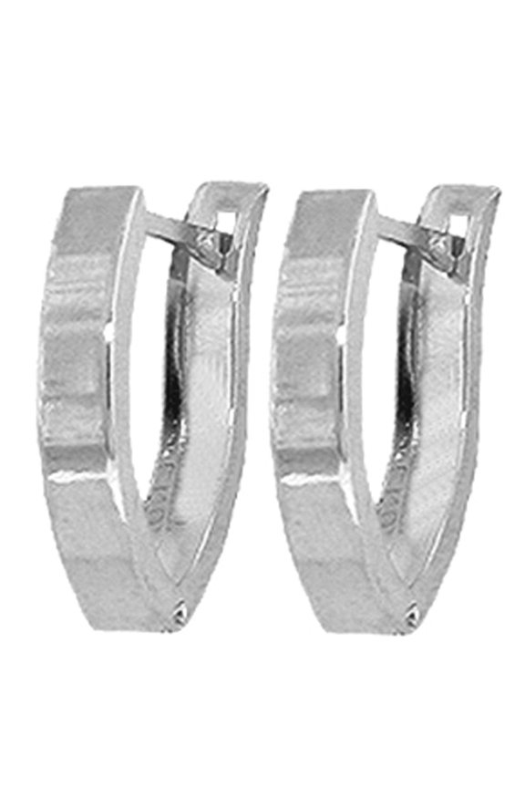 Sterling Silver 925 Stamp Oval Hoop Snap Back Earrings High Polished Made in USA
