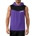 thumbnail image 6 of Yaoyar Mens Color-Block Tank Top Sleeveless Hoodie Cotton T-Shirt Summer Casual Shirt Muscle Tee, 6 of 8