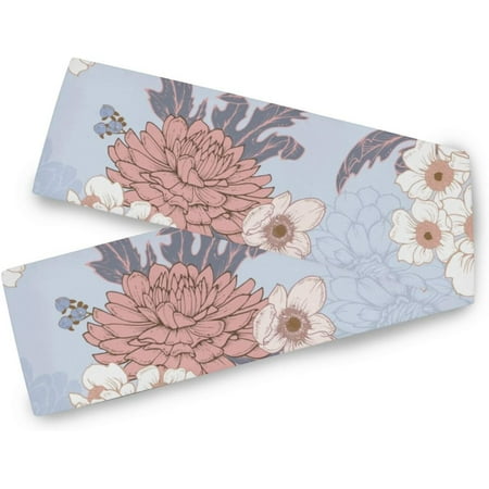 

Hyjoy Table Runner Floral Pattern Machine Washable Non-Slip Farmhouse Table Runners for Dinner Party Holidays Home Decor 13 x 90 Inch