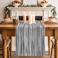 thumbnail image 2 of Table Runner 48 Inches Long for Kitchen Dining, Black White Lines Dresser Scarf Farmhouse, Dining Table Decorations for Wedding/Parties, Retro Stripes Texture Minimalist Art 13 x 48 In, 2 of 8