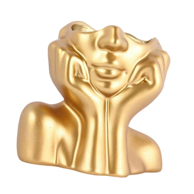 jarrón de cabeza,Macetas para cabezas suculentas,macetas,jarrones de resina,Jarrón con cara humana para decoración del hogar,Escultura Jarrón Decoración Estatua Soporte para