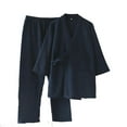 thumbnail image 4 of Kakii Classical Stylish Japanese Style Men Cotton Bathrobe Pajamas Kimono Casual Clothes, 4 of 6
