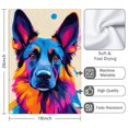 thumbnail image 3 of 2 Pcs Funny Kitchen Towels,Watercolor Style German Shepherd Dog Microfiber Dish Towels,Kitchen Tea Towels,Kitchen Towel Set (18" X 26"), 3 of 3