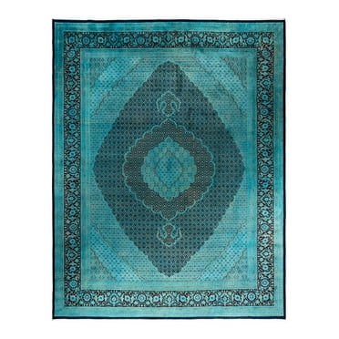 Solo Rugs Overdyed, One-of-a-Kind Hand-Knotted Area Rug - Blue, 11' 10" x 15' 4"