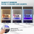 thumbnail image 4 of HNEBC 360° Rotating Jewelry Armoire with Mirror, Full Length Mirror with Storage, Mirror Jewelry Cabinet Standing with LED Lights, Lockable Jewelry Organizer Stand/Foldable Makeup Shelf (White), 4 of 8