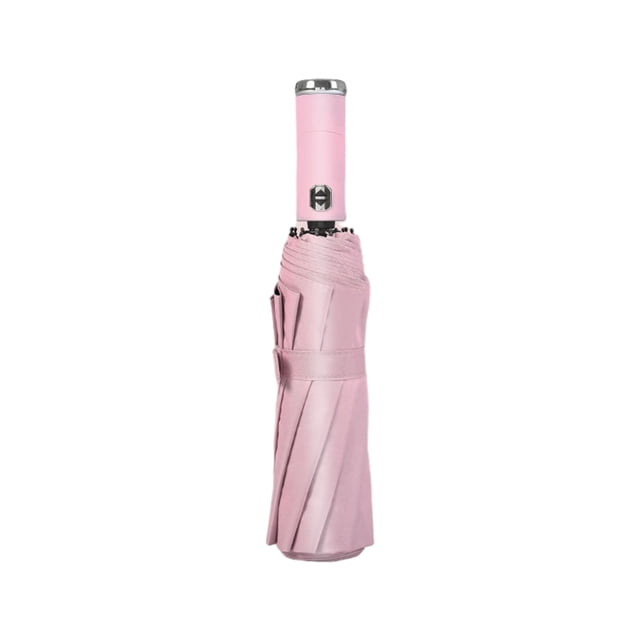Maytalsory Folding Umbrella Reflective Stripe Umbrellas Waterproof Sunshade for LED/Pink 1Set