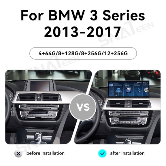 15.8 inch Carplay Screen Radio Multimedia Player for BMW 3 Series F30 F31 2013-2017 Models Universal Car Navigation GPS Upgrade Headunit Android Display Video 1080P Touch Screen Replace System