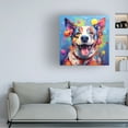 thumbnail image 2 of Canvas Wall Art - Ray Heere 'Happy Dog 8' Wall Art for Living Room, Bedroom, or Office Décor by Trademark Fine Art - 14 x 14 Inches, 2 of 4