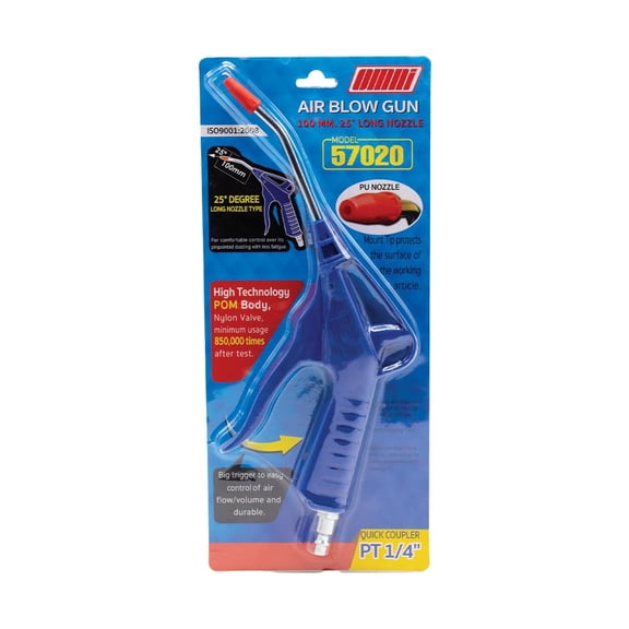 Air Blow Gun with Fixed Nozzle, Air Compressor with Angled Bent Nozzle Accessories Dust Removal Cleaning Tool (100mm) 57020