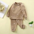 thumbnail image 2 of KPOPLK Little & Big Girls Pjs 2-Piece Long Sleeve Pajamas Outfit Fall Teen Soft Cute Kids PJ Set for Evening Size 11-12 Years,Purple, 2 of 6