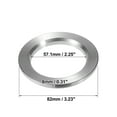 thumbnail image 5 of Unique Bargains 4pcs OD 82mm to ID 57.1mm Aluminum Alloy Vehicle Hub Centric Rings Wheel Bore Center Spacer, 5 of 6