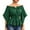 Green, variant on Vintage Top for Women Off The Shoulder Ruffled Long Sleeve Blouses Boho Peasant Smocked Back Shirs