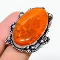thumbnail image 2 of Natural Baltic Amber Gemstone Handmade 925 Sterling Silver Ring Size 6, 2 of 2