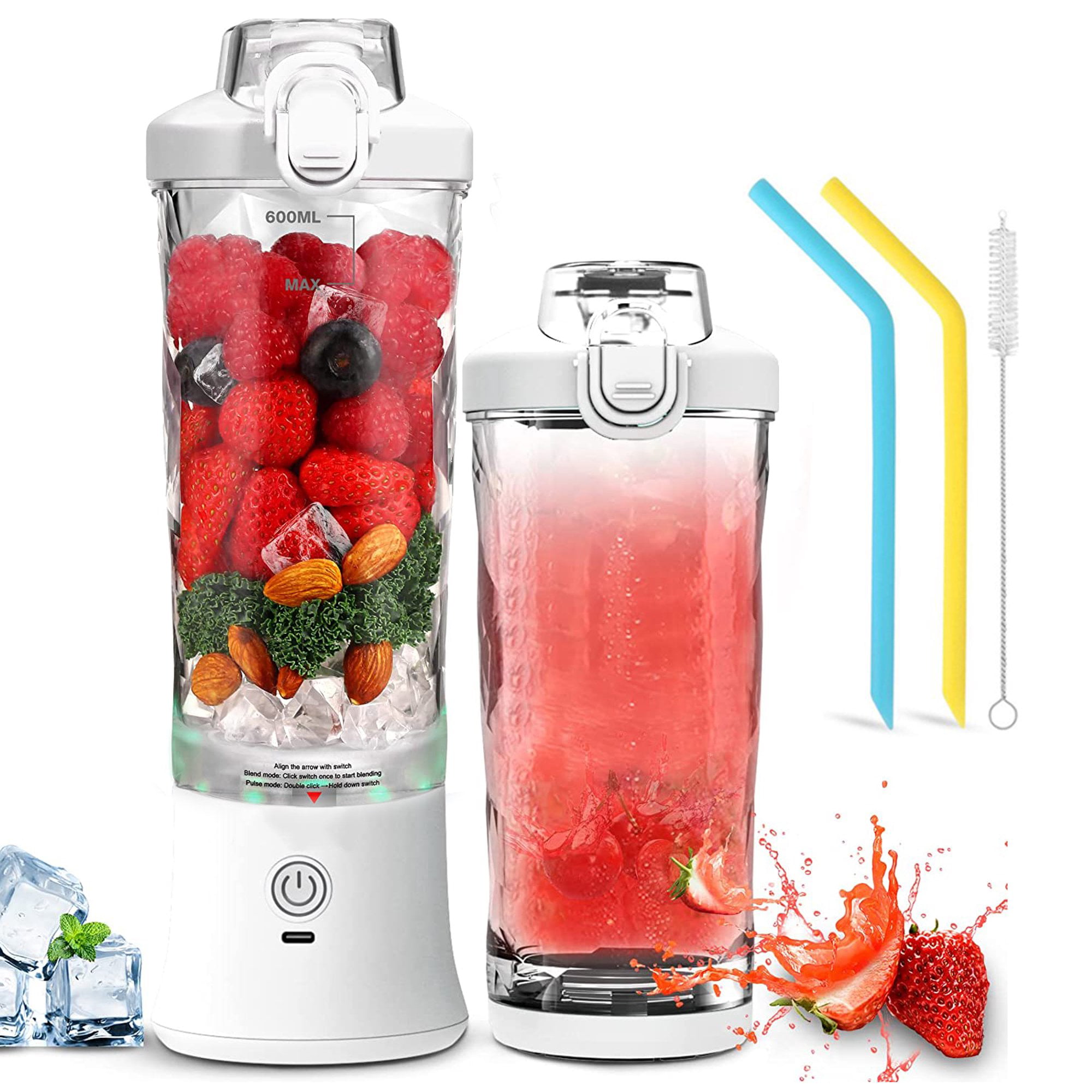 iSiLER Personal Blender, 300W Portable Blender for Shakes Smoothies with 20  Oz Travel Cup, Smoothies Maker Mixer for Protein Frozen Ice Baby Food