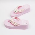 thumbnail image 3 of Songao-Sandalias de Hello Kitty para mujer, zapatillas sencillas con dibujos animados de Anime, tacón de cuña, pies de Clip, suela gruesa, antideslizantes, color rosa, novedad de 2022, 3 of 3