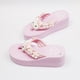 thumbnail image 3 of Songao-Sandalias de Hello Kitty para mujer, zapatillas sencillas con dibujos animados de Anime, tacón de cuña, pies de Clip, suela gruesa, antideslizantes, color rosa, novedad de 2022, 3 of 3