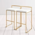 thumbnail image 2 of Heavenly Collection Stool with Gold stainless steel frame SET OF 6, 2 of 8