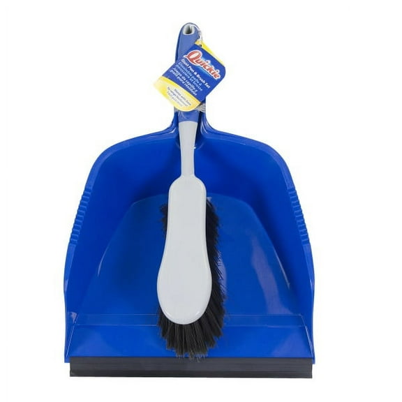 Quickie #410 Dust Pan And Brush Set, Blue