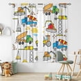 thumbnail image 2 of Construction Curtains for Boys Bedroom, Kids Blackout Curtains, Toddler Blackout Curtains Cartoon Curtains, Construction World, Excavating Crane, Sand Truck 53"W x 63"L (Pack of 2), 2 of 6