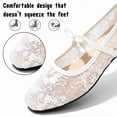 thumbnail image 3 of CHICVOMEY Mesh Ballet Flats for Women Breathable Ballet Flats with Buckle Fashion Fishnet Flats for Women Casual Work Flats, 3 of 9