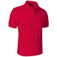 thumbnail image 6 of hoksml Mens Polo Shirt Solid Color Collared Button Lapel Top Hook Buckle T-shirt Short Sleeved Top Summer Comfortable Breathable Tee Shirts Elastic Cuffs, 6 of 6
