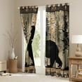 thumbnail image 3 of Homewish Safari Bears Curtains Pack of 2 (42x84 Each) For Female Men Adults,Lodge Cabin Curtains Blackout,Jungle Animal Wildlife Bedroom Curtains,Lightweight Room Decor, 3 of 6